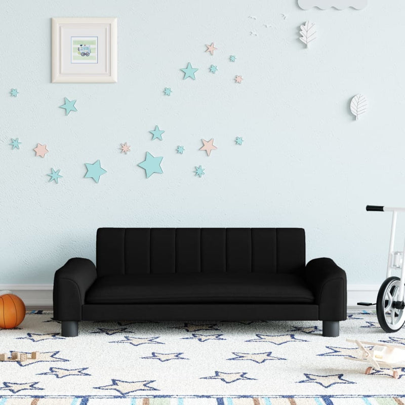 vidaXL Kids Sofa Black 70x45x30 cm Fabric