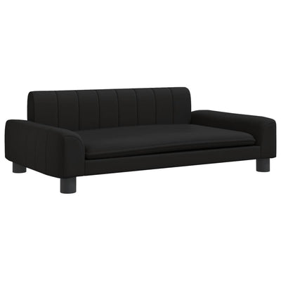 vidaXL Kids Sofa Black 70x45x30 cm Faux Leather