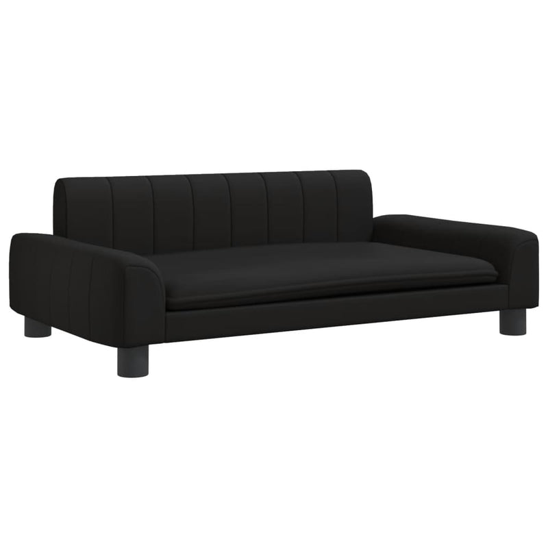 vidaXL Kids Sofa Black 70x45x30 cm Faux Leather