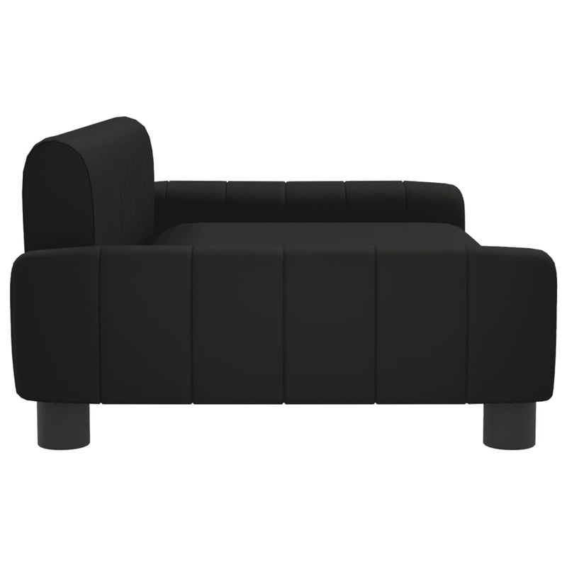 vidaXL Kids Sofa Black 70x45x30 cm Faux Leather