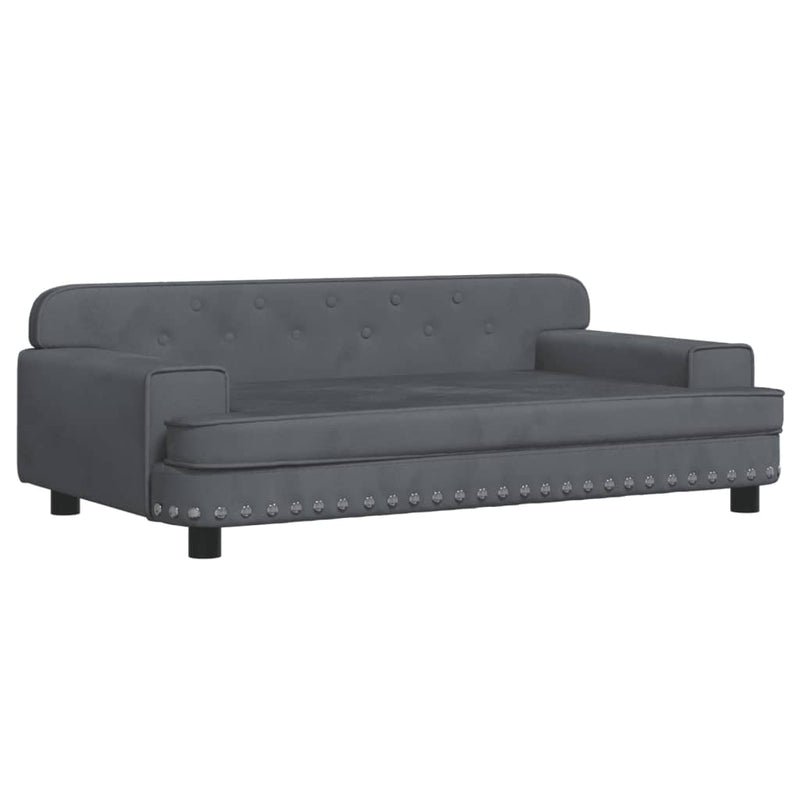 vidaXL Kids Sofa Black 90x53x30 cm Velvet