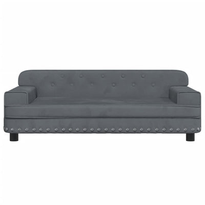 vidaXL Kids Sofa Black 90x53x30 cm Velvet