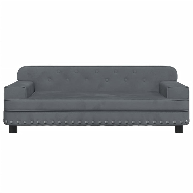 vidaXL Kids Sofa Black 90x53x30 cm Velvet