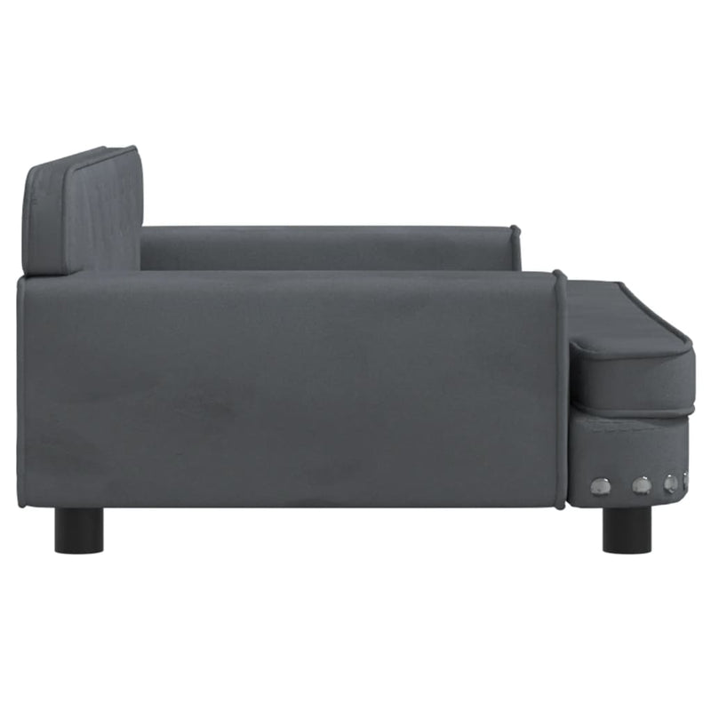 vidaXL Kids Sofa Black 90x53x30 cm Velvet