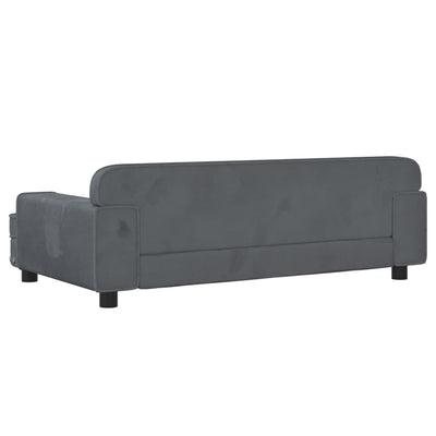 vidaXL Kids Sofa Black 90x53x30 cm Velvet