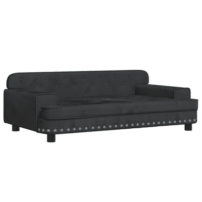 vidaXL Kids Sofa Black 90x53x30 cm Velvet