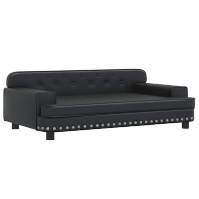 vidaXL Kids Sofa Black 70x45x30 cm Faux Leather