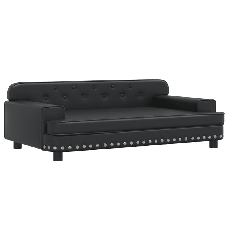 vidaXL Kids Sofa Black 70x45x30 cm Faux Leather