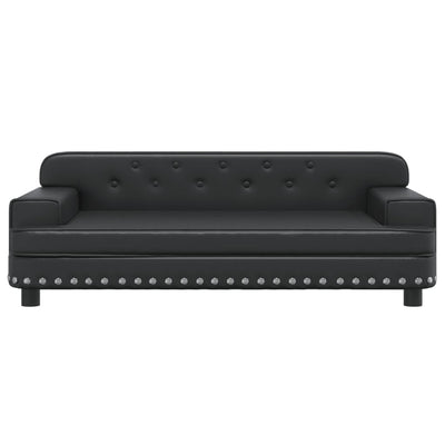 vidaXL Kids Sofa Black 70x45x30 cm Faux Leather