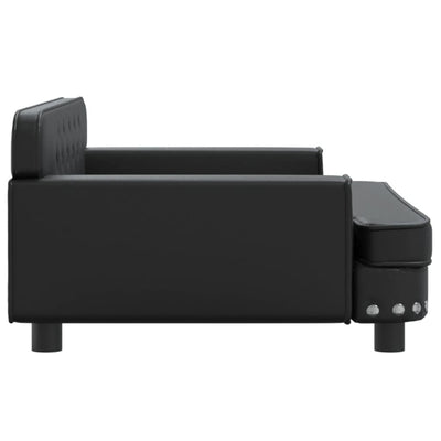 vidaXL Kids Sofa Black 70x45x30 cm Faux Leather