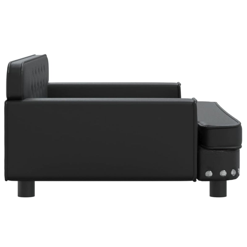 vidaXL Kids Sofa Black 70x45x30 cm Faux Leather