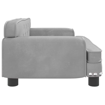 vidaXL Kids Sofa Black 90x53x30 cm Velvet