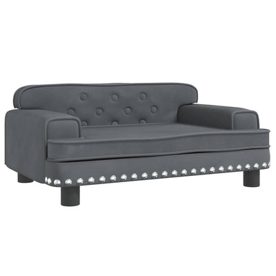 vidaXL Kids Sofa Black 90x53x30 cm Velvet
