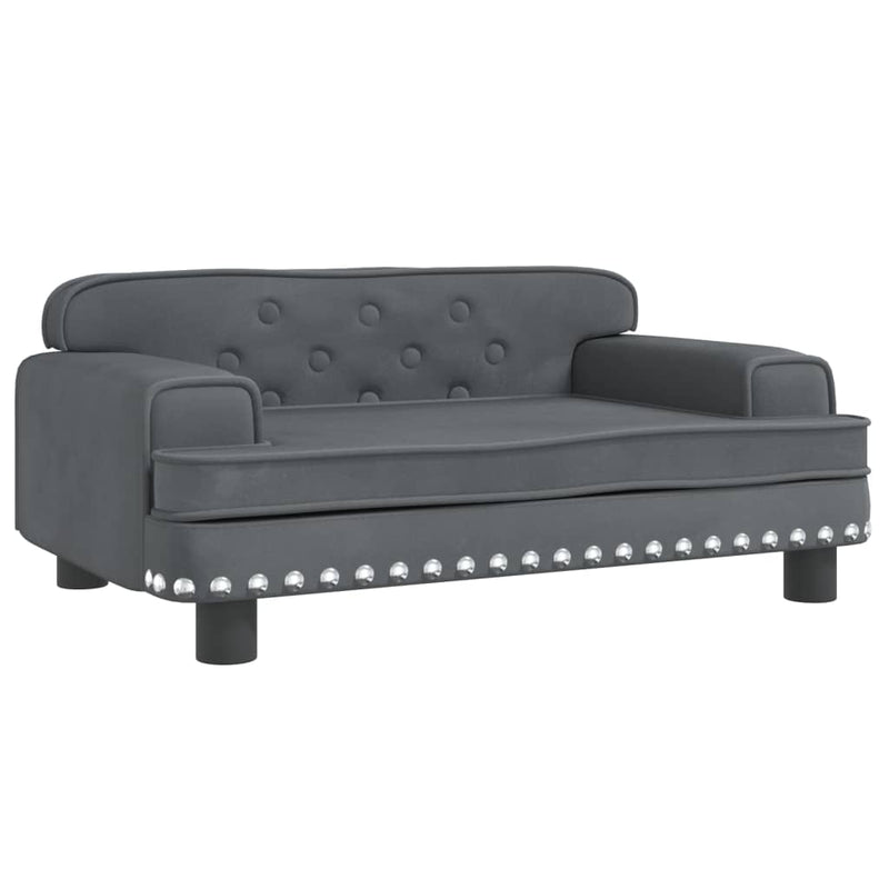 vidaXL Kids Sofa Black 90x53x30 cm Velvet