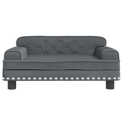 vidaXL Kids Sofa Black 90x53x30 cm Velvet