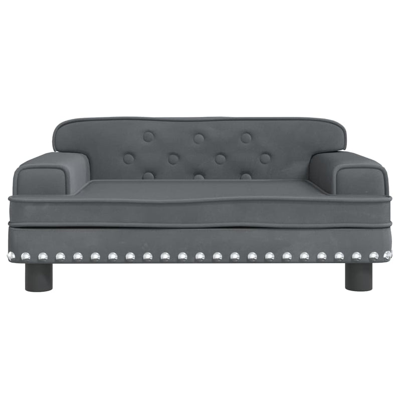 vidaXL Kids Sofa Black 90x53x30 cm Velvet