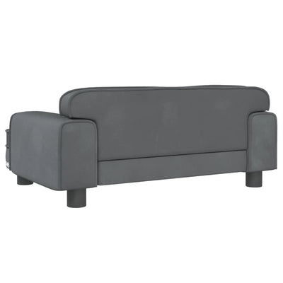 vidaXL Kids Sofa Black 90x53x30 cm Velvet