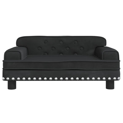 vidaXL Kids Sofa Black 90x53x30 cm Velvet