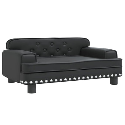 vidaXL Kids Sofa Black 70x45x30 cm Faux Leather