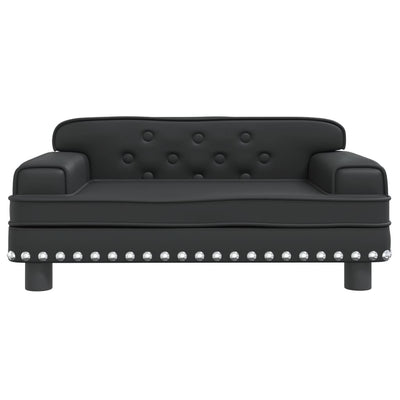 vidaXL Kids Sofa Black 70x45x30 cm Faux Leather