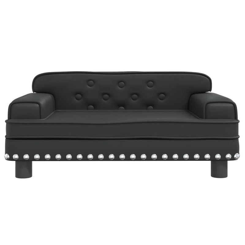 vidaXL Kids Sofa Black 70x45x30 cm Faux Leather