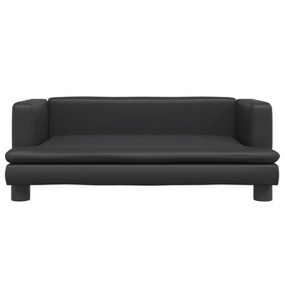 vidaXL Kids Sofa Black 60x40x30 cm Faux Leather