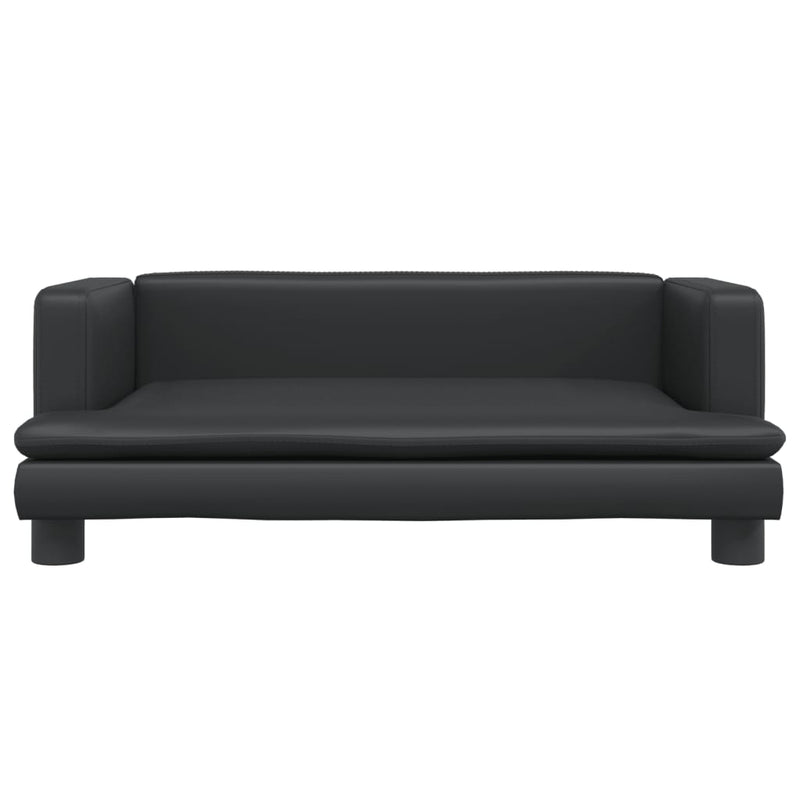 vidaXL Kids Sofa Black 60x40x30 cm Faux Leather
