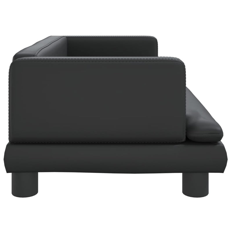 vidaXL Kids Sofa Black 60x40x30 cm Faux Leather