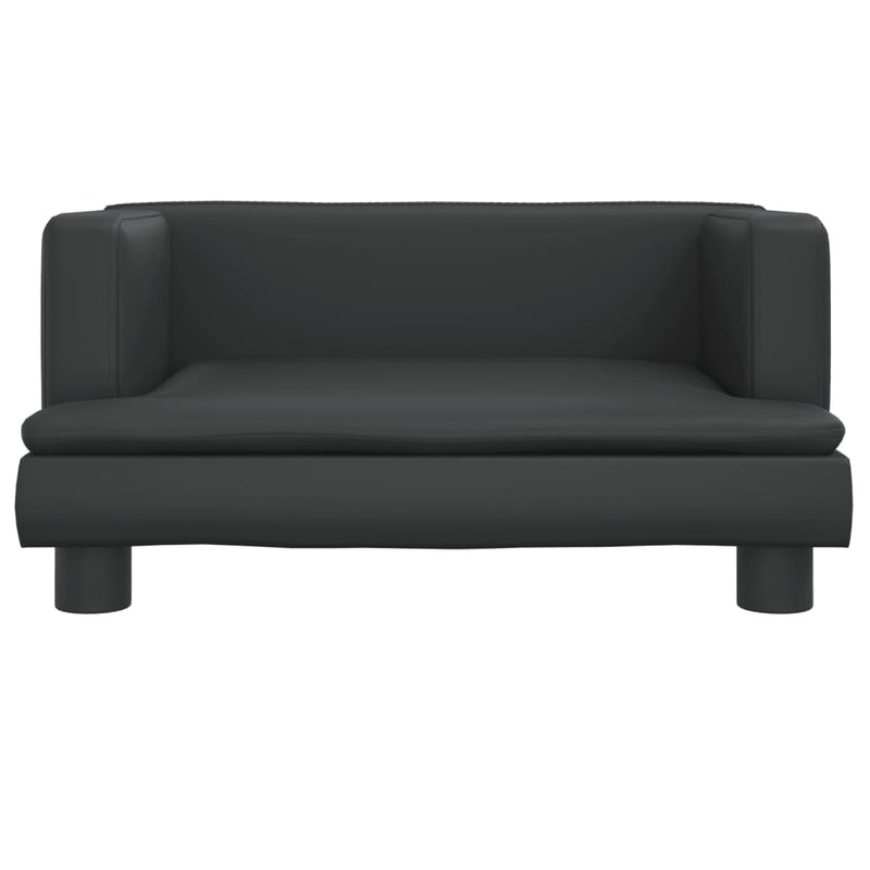 vidaXL Kids Sofa Black 60x40x30 cm Faux Leather