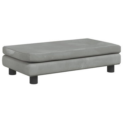 vidaXL Kids Sofa with Footstool Light Grey 100x50x30 cm Velvet