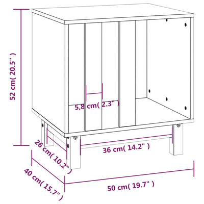 vidaXL Dog House 70x50x62 cm Solid Wood Pine