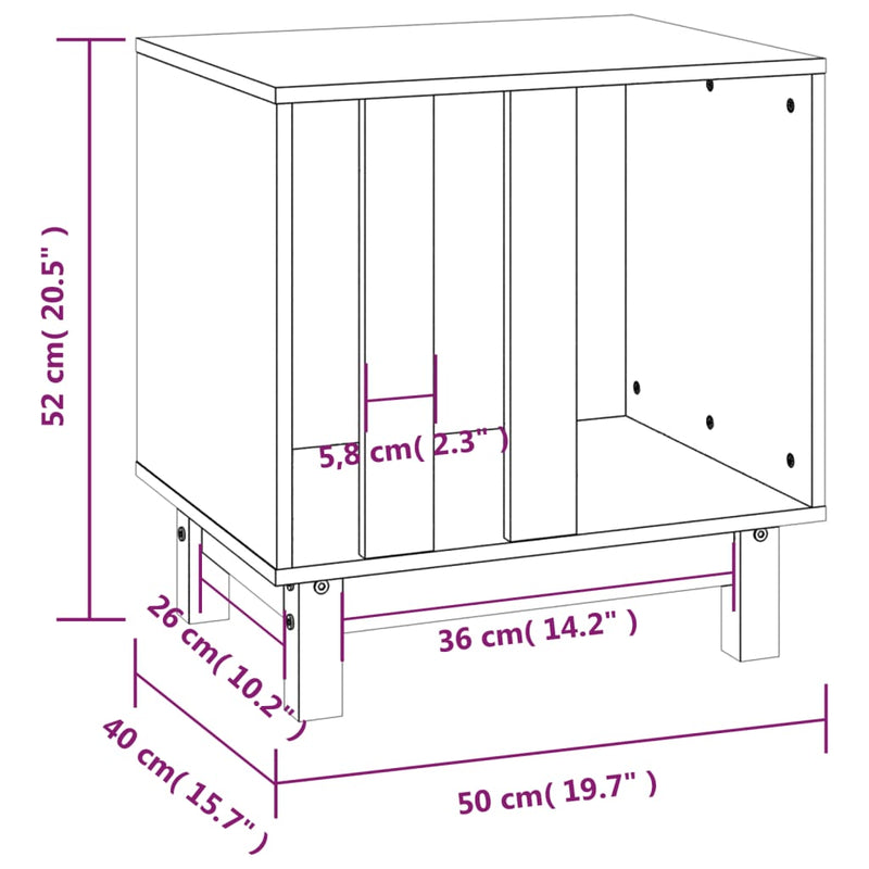 vidaXL Dog House 70x50x62 cm Solid Wood Pine