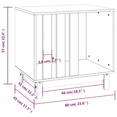 vidaXL Dog House 70x50x62 cm Solid Wood Pine