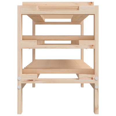 vidaXL Wine Rack 61.5x30x82 cm Solid Wood Pine
