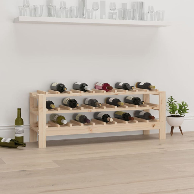vidaXL Wine Rack 61.5x30x82 cm Solid Wood Pine