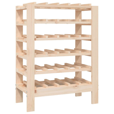 vidaXL Wine Rack 61.5x30x82 cm Solid Wood Pine