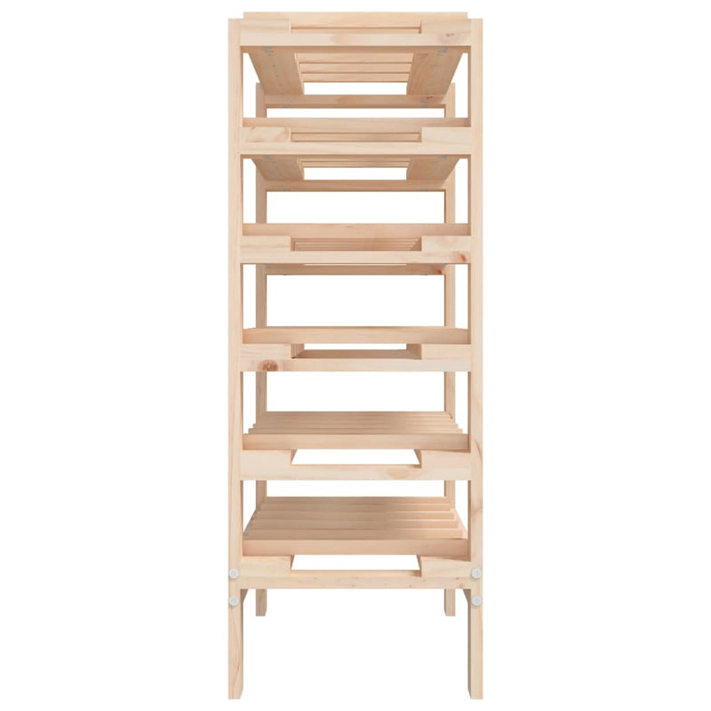 vidaXL Wine Rack 61.5x30x82 cm Solid Wood Pine