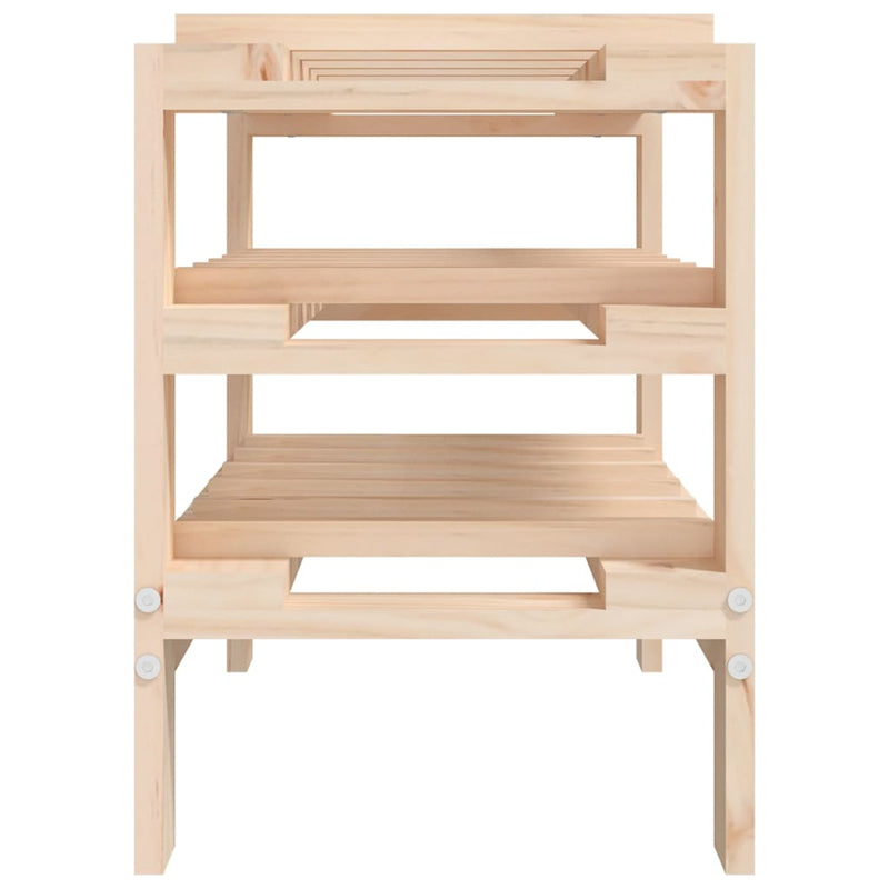 vidaXL Wine Rack 61.5x30x42 cm Solid Wood Pine