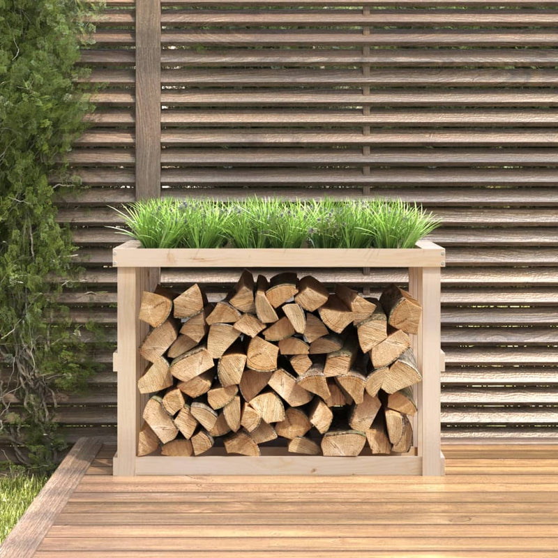 vidaXL Outdoor Log Holder 108x52x106 cm Solid Wood Pine