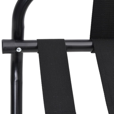 vidaXL Luggage Rack with Backrest Black 56x39x52 cm