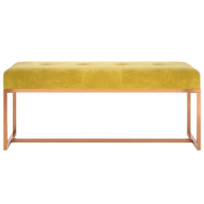 vidaXL Bench Beige 110x36x45 cm Velvet