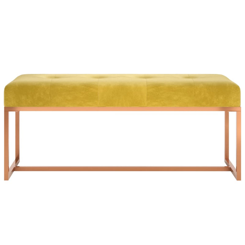 vidaXL Bench Beige 110x36x45 cm Velvet