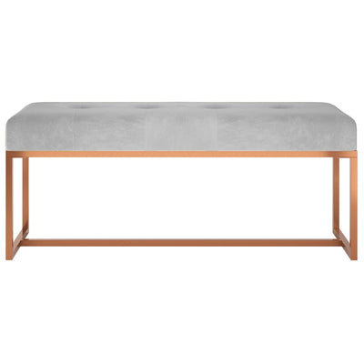 vidaXL Bench Beige 110x36x45 cm Velvet