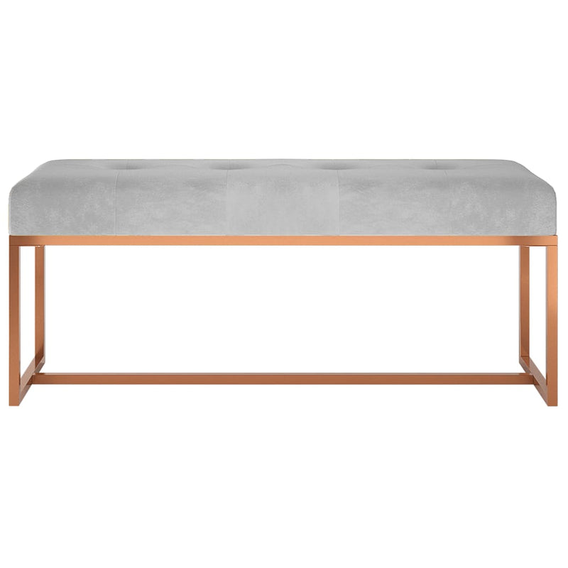 vidaXL Bench Beige 110x36x45 cm Velvet