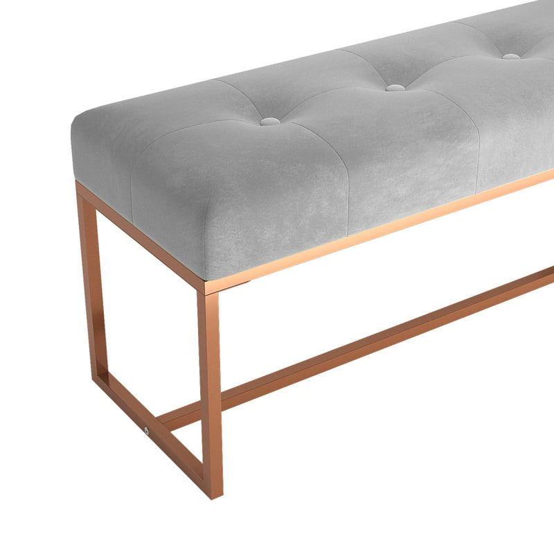 vidaXL Bench Beige 110x36x45 cm Velvet