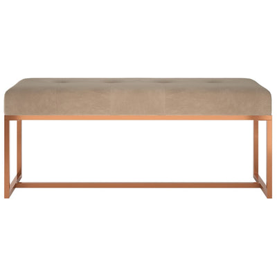 vidaXL Bench Beige 110x36x45 cm Velvet
