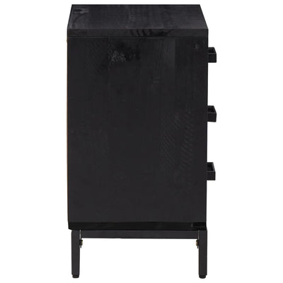 vidaXL Bedside Cabinets 2 pcs Black 40x30x55 cm Solid Wood Pine