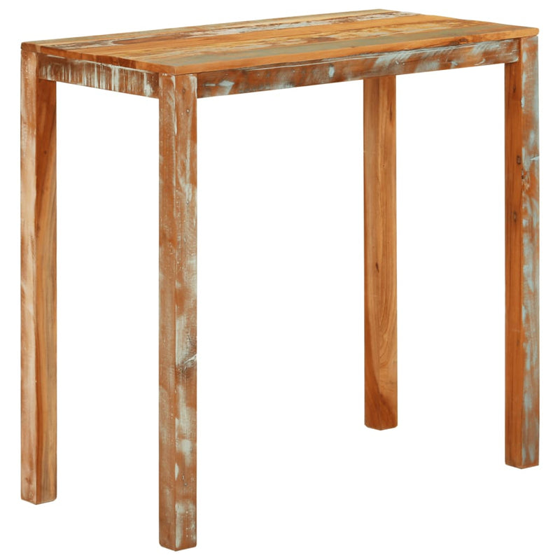 vidaXL Bar Table 112x55x108 cm Solid Wood Reclaimed