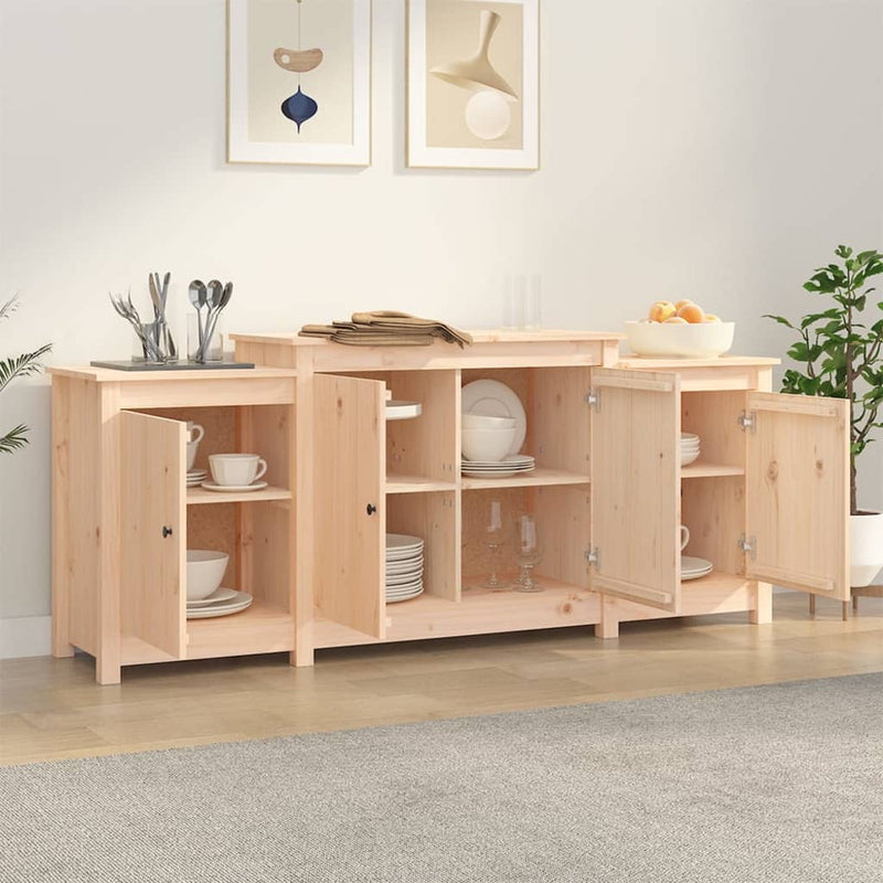 vidaXL Sideboard 164x37x68 cm Solid Wood Pine