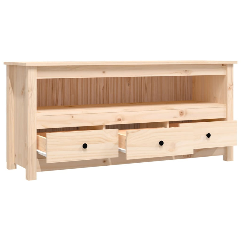 vidaXL TV Cabinet 114x35x52 cm Solid Wood Pine